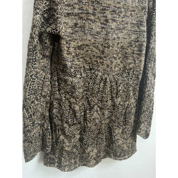 Inc Shades Of Brown Cowl Neck Tunic Sweater Sequin Embellished Knit Sweater Sz X - Picture 4 of 4